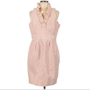 Just...Taylor Blush Ruffle Neck Dress